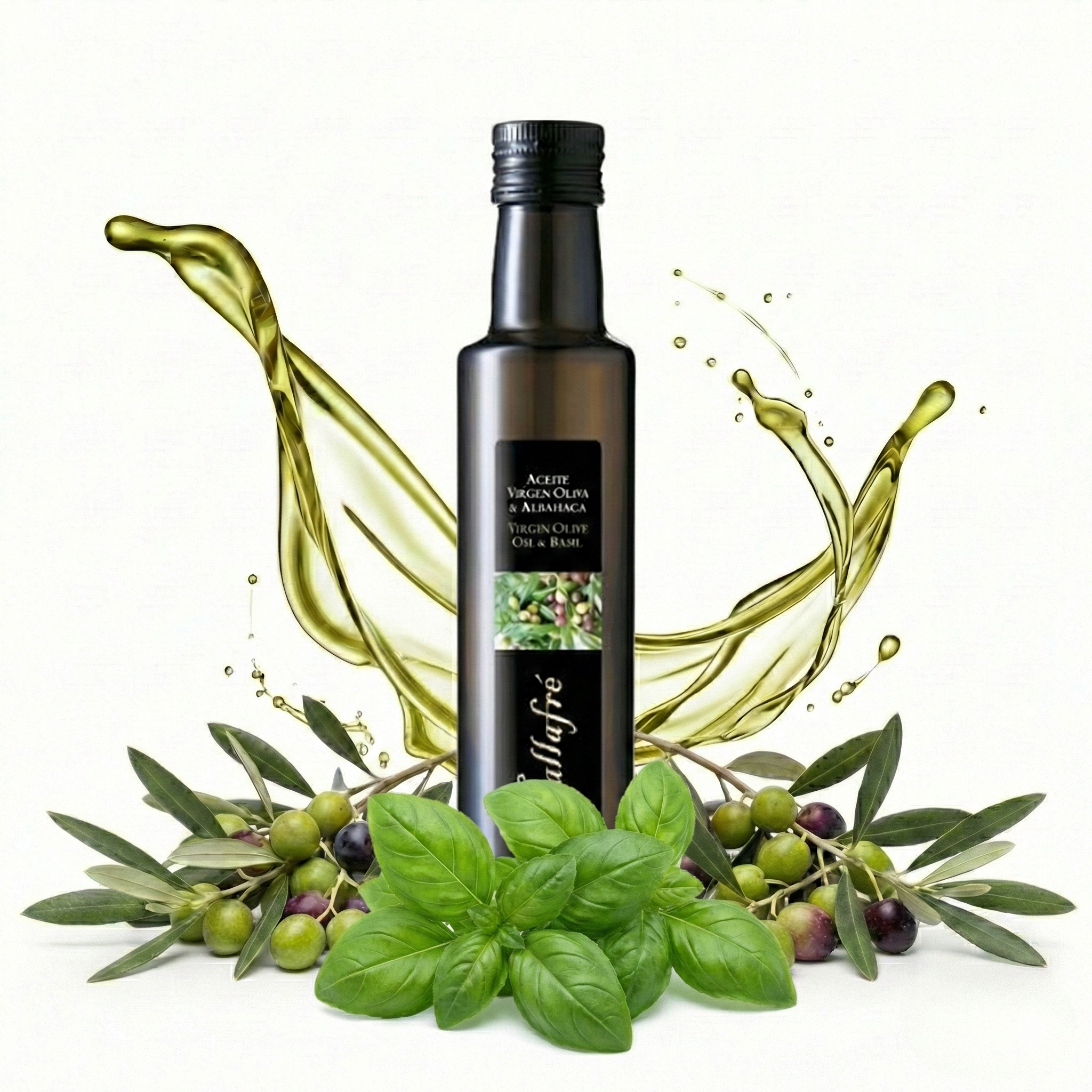 oliwa extra virgin z bazylia mallafre 250ml 100% arbequina hiszpania oliwa extra virgin z bazylia mallafre 250ml 100% arbequina hiszpania