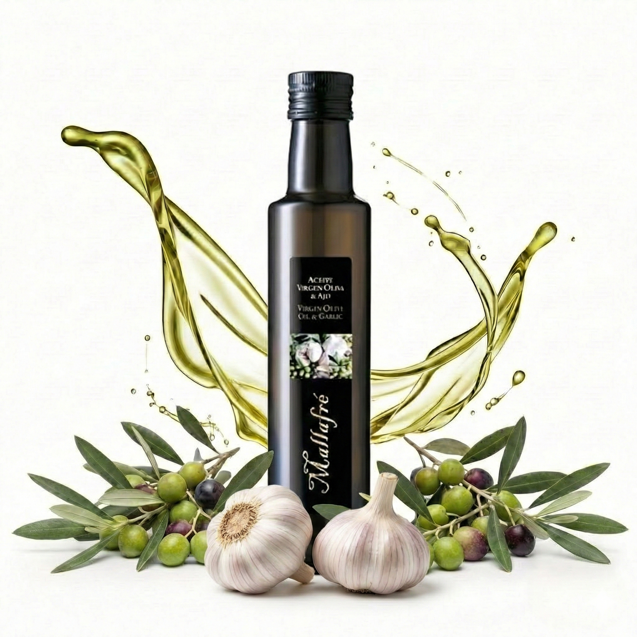 oliwa extra virgin z czosnkiem mallafre 250ml 100% arbequina hiszpania oliwa extra virgin z czosnkiem mallafre 250ml 100% arbequina hiszpania